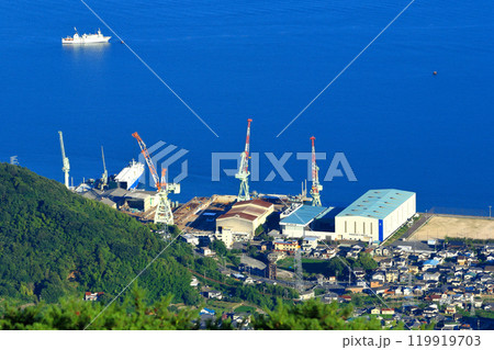 野呂山から見下ろす川尻の町(呉市) 野呂山から見下ろす川尻の町(呉市) 119919703
