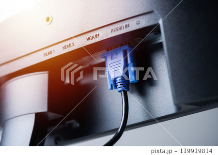 Blue VGA connector 119919814