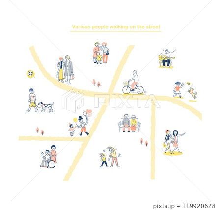 道を歩いているさまざまな人々 54 道を歩いているさまざまな人々 54 119920628