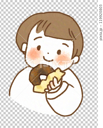 Girls eating donuts 119920803