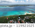 沖縄県宮古島の来間島上空から来間大橋と宮古島東急(前浜)方面空撮) 119921025