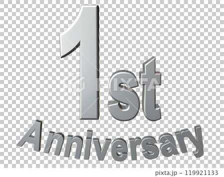 3DCG文字「1st Anniversary/1周年」シルバー,銀 3DCG文字「1st Anniversary/1周年」シルバー,銀 119921133