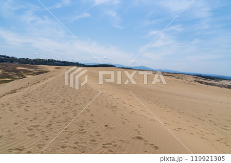 日本の鳥取にある巨大な砂丘の風景 日本の鳥取にある巨大な砂丘の風景 119921305