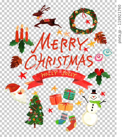 MERRY CHRIST Christmas tree, red ribbon, hand-drawn, HOLLY JOLLY illustration MERRY CHRIST Christmas tree, red ribbon, hand-drawn, HOLLY JOLLY illustration 119921760