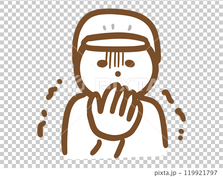 とても困っている食品工場のスタッフ	 119921797