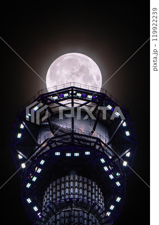 《東京都》スカイツリーとスーパームーン・2024年10月17日 119922239