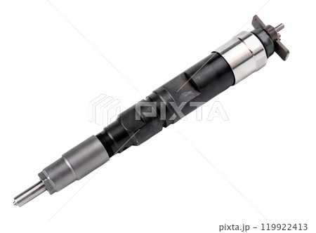 New fuel injector on white background close up New fuel injector on white background close up 119922413