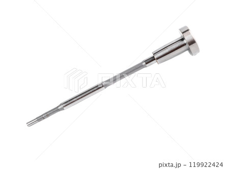 New injector control valve on white background close up 119922424