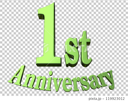 3DCG characters "1st Anniversary/1st anniversary" green, green 3DCG characters "1st Anniversary/1st anniversary" green, green 119923012
