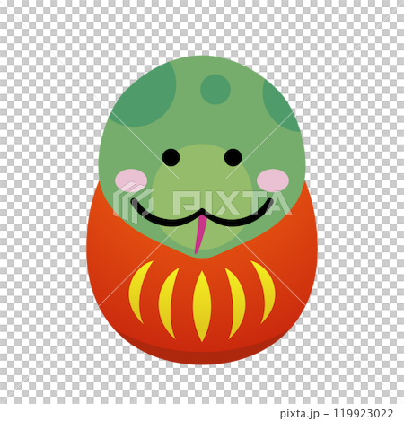 ダルマ　年賀状イラスト素材　2025年 119923022