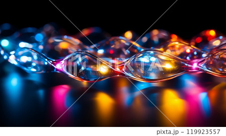 Vibrant abstract background with neon wave lines for futuristic design and contemporary concepts 119923557