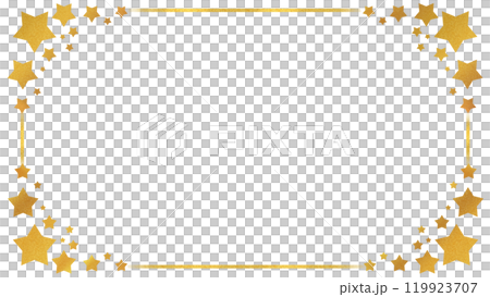 Gold star frame glitter 16:9 Gold star frame glitter 16:9 119923707