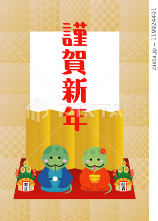 2025年　年賀状イラスト素材 119924491