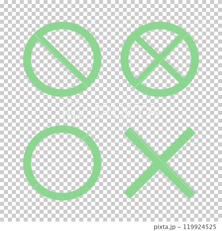 Set of various prohibited icons with circles 119924525