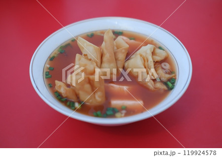 delicious red tofu soup with crackers delicious red tofu soup with crackers 119924578