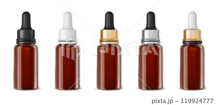 Cosmetic amber dropper bottle with pipette mockup Cosmetic amber dropper bottle with pipette mockup 119924777