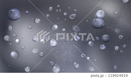 Water droplet background. Dew splash on glass 119924919