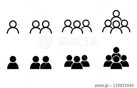 集団、組織など人々のアイコン 集団、組織など人々のアイコン 119925048