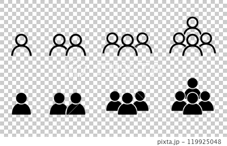 集団、組織など人々のアイコン 集団、組織など人々のアイコン 119925048