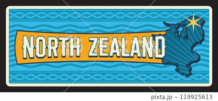 North Zealand region of Denmark, Danish territory or area. Vector travel plate, vintage sign, retro postcard design. Plaque or card with map o county and nordic ornaments, souvenir from trip North Zealand region of Denmark, Danish territory or area. Vector travel plate, vintage sign, retro postcard design. Plaque or card with map o county and nordic ornaments, souvenir from trip 119925613