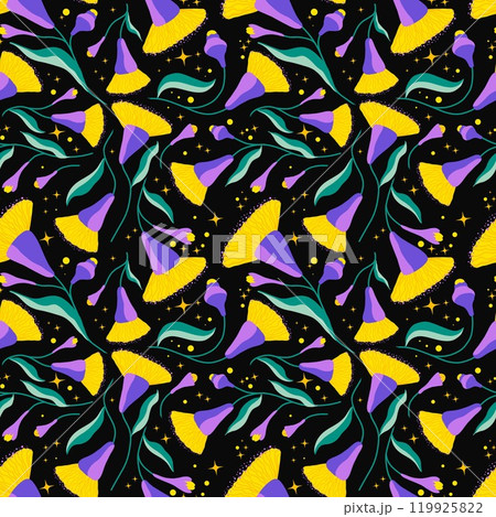 Seamless pattern with abstract colors on dark background Seamless pattern with abstract colors on dark background 119925822