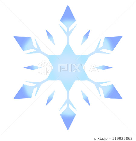 雪の結晶/冬/クリスマス/水彩/飾り/水色/イラスト/素材 雪の結晶/冬/クリスマス/水彩/飾り/水色/イラスト/素材 119925862