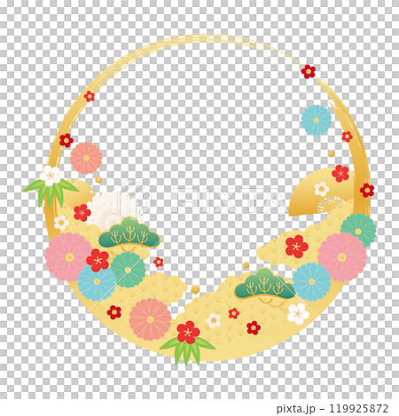 巳年-年賀素材4ベク 巳年-年賀素材4ベク 119925872