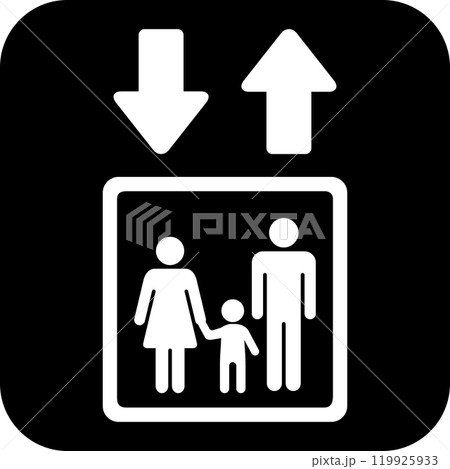エレベーターのアイコン 119925933