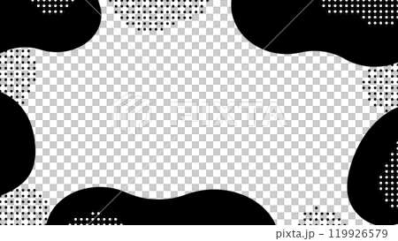 Abstract shape dot polka dot frame black 119926579