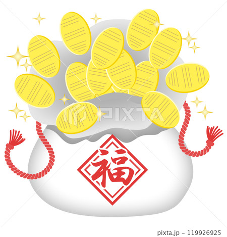 お正月の初売りに使える福袋のイラスト 119926925