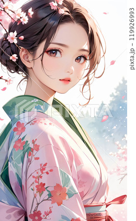 日本人 女性 着物姿 (鉛筆画) 日本人 女性 着物姿 (鉛筆画) 日本女性着物:18,492点を超える