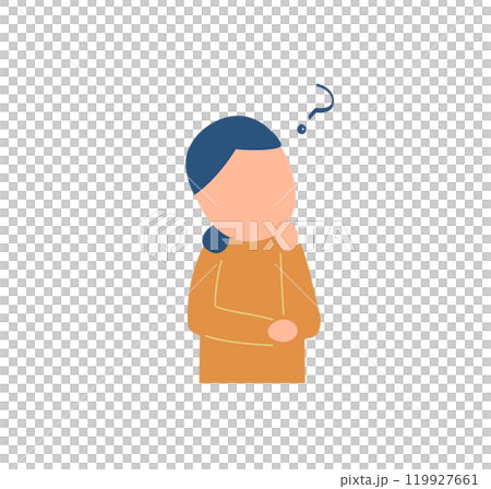 疑問に思う女性のイラスト 疑問に思う女性のイラスト 119927661