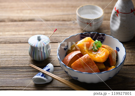 ホクホクして美味しい！ 赤かぼちゃの煮物 119927801