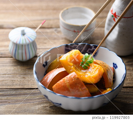 ホクホクして美味しい! 赤かぼちゃの煮物 ホクホクして美味しい! 赤かぼちゃの煮物 119927803