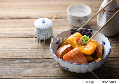 ホクホクして美味しい！ 赤かぼちゃの煮物 119927804