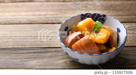ホクホクして美味しい! 赤かぼちゃの煮物 ホクホクして美味しい! 赤かぼちゃの煮物 119927806