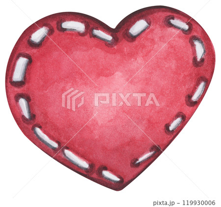 Watercolor painting of heart. 119930006