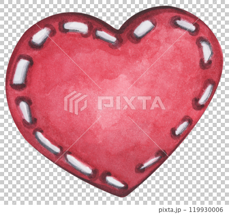 Watercolor painting of heart. 119930006