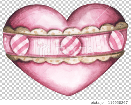 Watercolor painting of Heart. Watercolor painting of Heart. 119930267