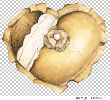Watercolor painting of Heart. 119930269