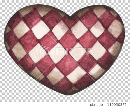 Watercolor painting of Heart. 119930273