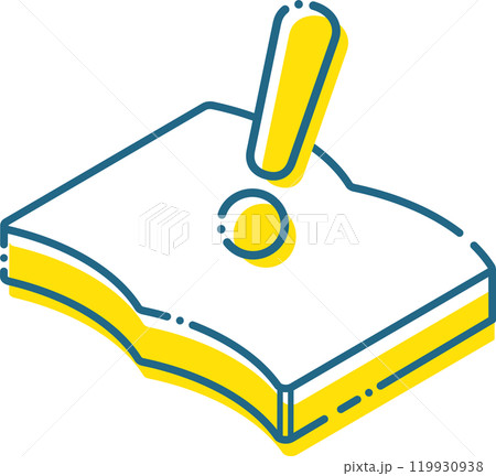 エクスクラメーションマークとシンプルなノート、本 119930938