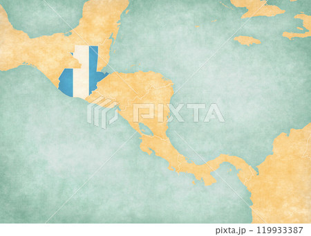 Map of Central America - Guatemala Map of Central America - Guatemala 119933387