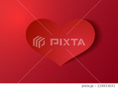 赤いハートのベクターデザイン背景 119933631