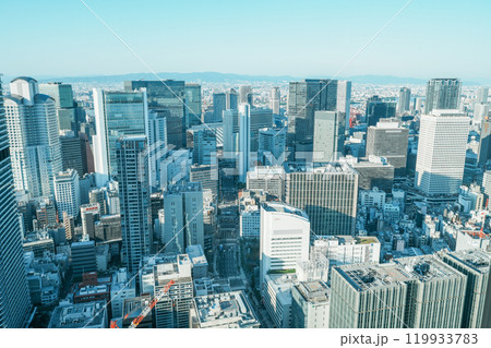 コンラッド大阪から見た大阪・梅田方面（2024年11月撮影） 119933783