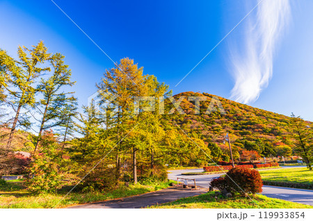 【群馬県】県立榛名公園から見る榛名山　秋 119933854