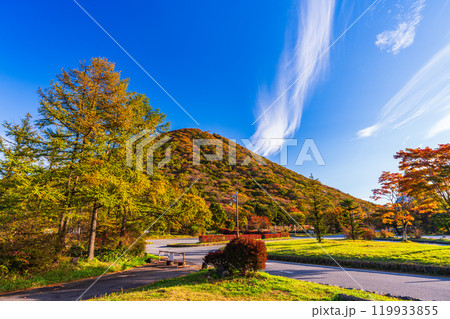 【群馬県】県立榛名公園から見る榛名山　秋 119933855