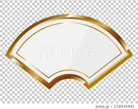 高級感のあるフレーム　ホワイト＆ゴールド 119934442