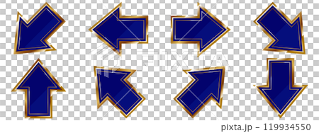 豪華箭頭套裝 8 種，藍色和金色 119934550