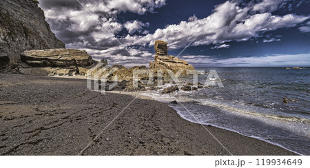 Beach of El Portizuelo, Spain Beach of El Portizuelo, Spain 119934649